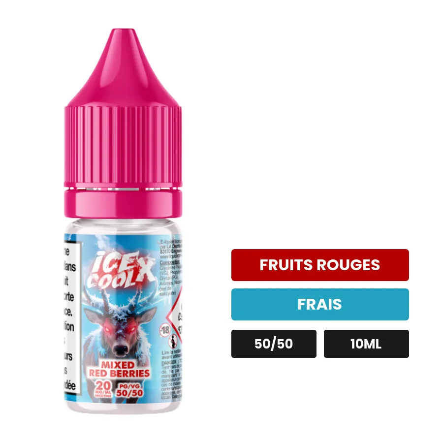 E-liquide Mixed Red Berries de Liquidarom, 10 ml, saveurs fruits rouges et frais, 20 mg de nicotine.