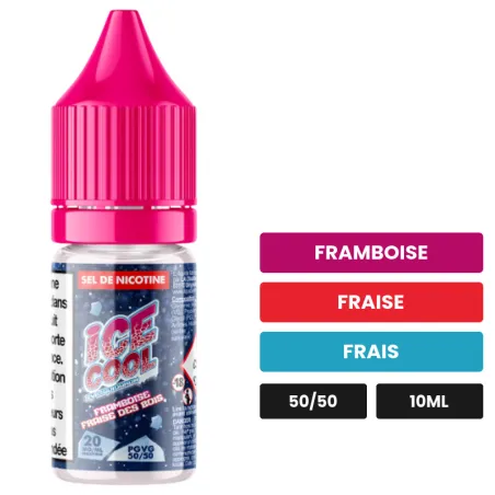 E-liquide Framboise Fraise des Bois de Liquidarom, 10 ml, saveurs framboise, fraise et frais.