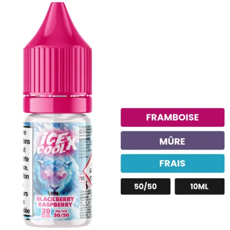 E-liquide Blackberry Raspberry de Liquidarom, 10 ml, saveurs framboise, mûre et frais, 20 mg de nicotine.