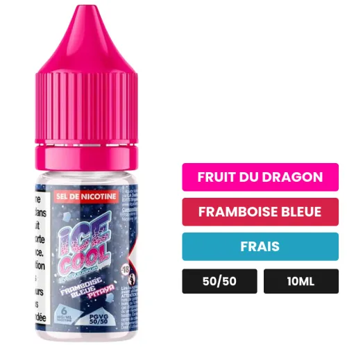 E-liquide Framboise Bleue Pitaya de Liquidarom, 10 ml, saveurs fruit du dragon, framboise bleue et frais.