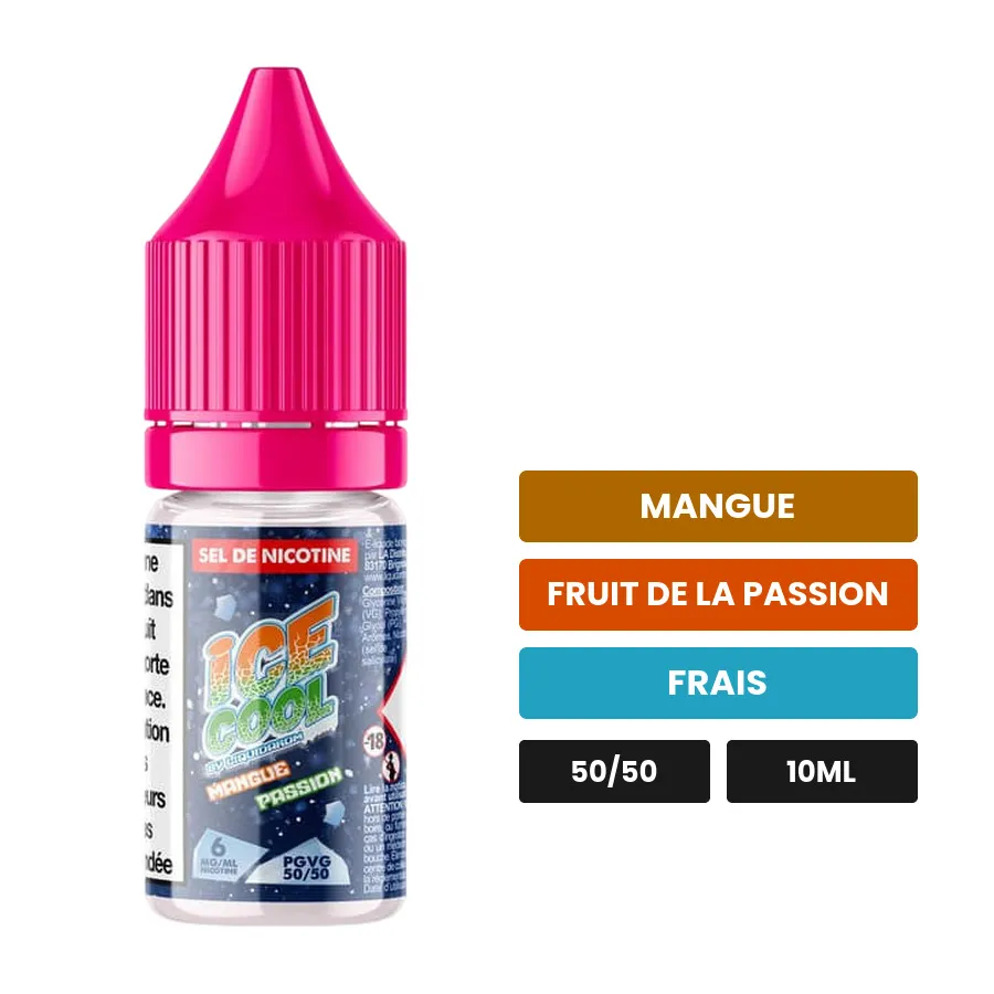 E-liquide Mangue Passion de Liquidarom, 10 ml, saveurs mangue, fruit de la passion et frais.
