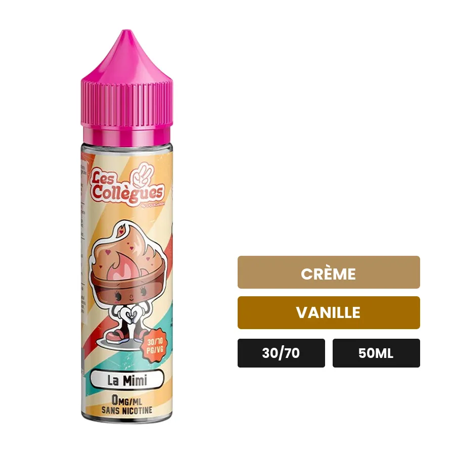 E-liquide La Mimi de Liquidarom, 50 ml, saveurs crème et vanille.