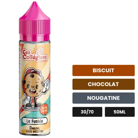 E-liquide Le Funkie de Liquidarom, 50 ml, saveurs biscuit, chocolat et nougatine.
