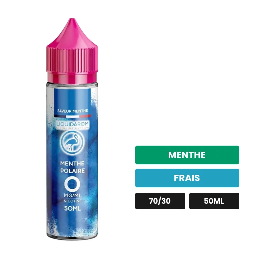 E-liquide Menthe Polaire de Liquidarom, 50 ml, saveurs menthe et frais.
