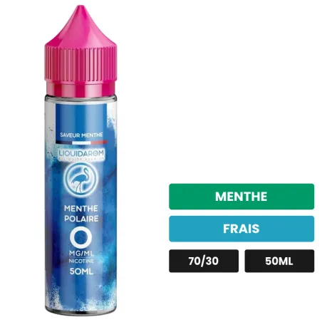 E-liquide Menthe Polaire de Liquidarom, 50 ml, saveurs menthe et frais.
