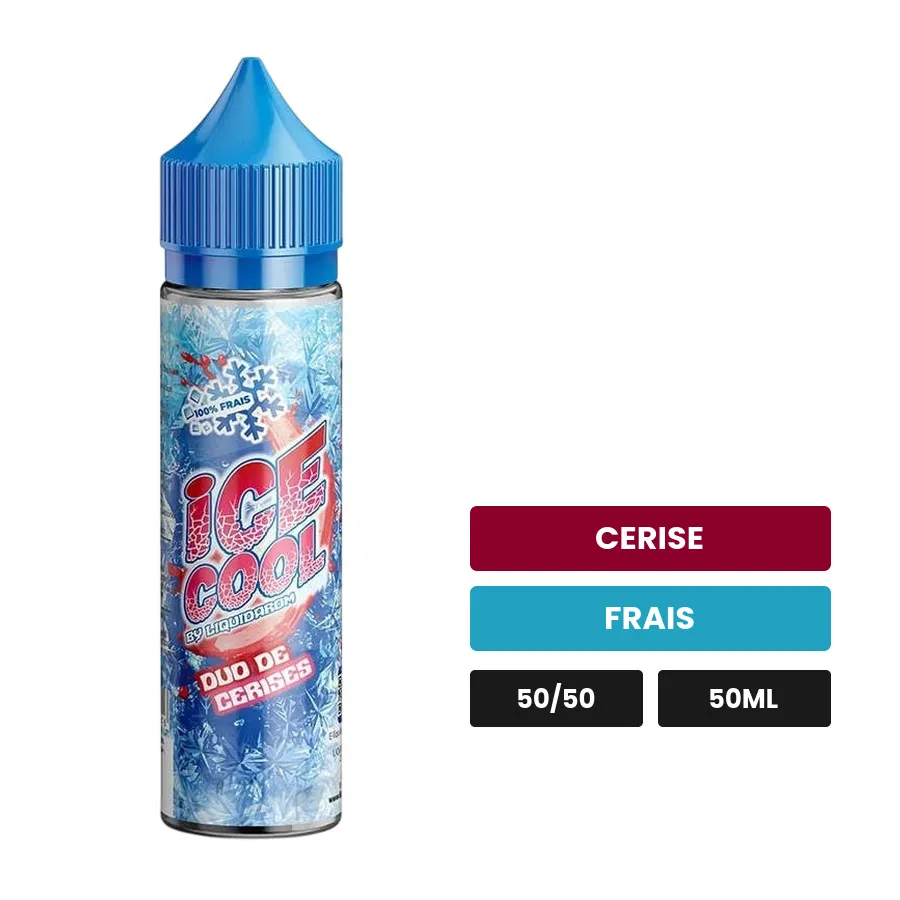 E-liquide Duo de Cerises de Liquidarom, 50 ml, saveurs cerise et frais.