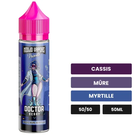 E-liquide Doctor Berry de Liquidarom, 50 ml, saveurs cassis, mûre et myrtille.
