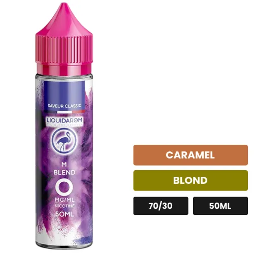 E-liquide M Blend de Liquidarom, 50 ml, saveurs caramel et blond.