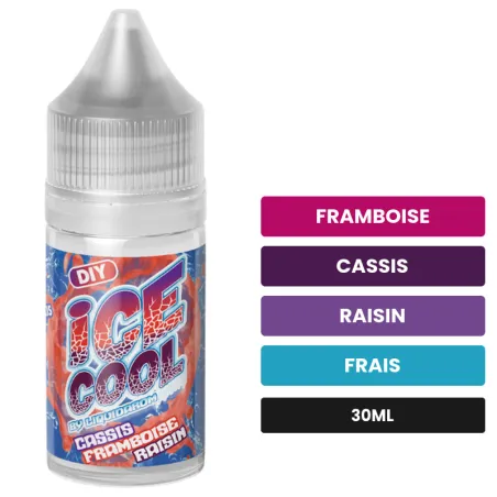 Arome concentre Cassis Framboise Raisin de Liquidarom, 30 ml, saveurs framboise, cassis, raisin et 1 autre.