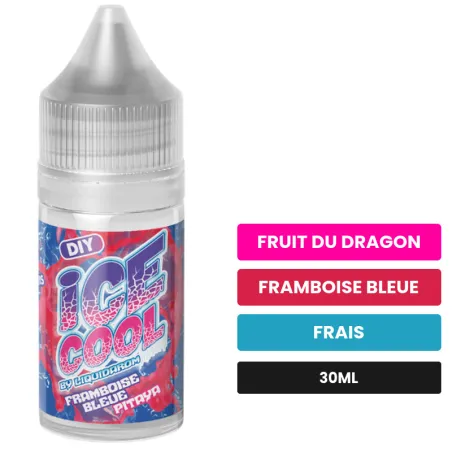 Arome concentre Framboise Bleue Pitaya de Liquidarom, 30 ml, saveurs fruit du dragon, framboise bleue et frais.
