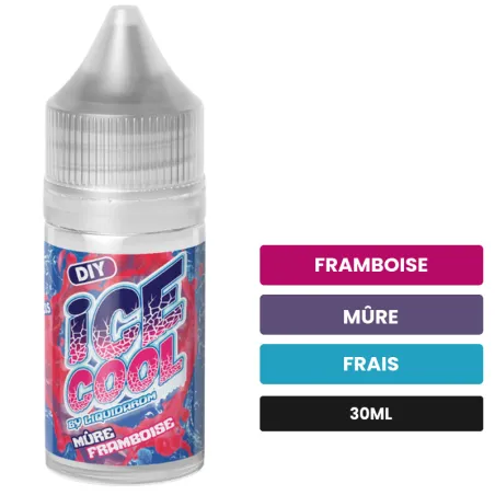 Arome concentre Mûre Framboise de Liquidarom, 30 ml, saveurs framboise, mûre et frais.