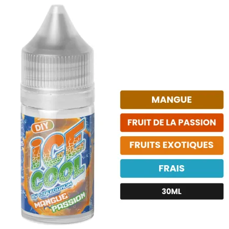 Arome concentre Mangue Passion de Liquidarom, 30 ml, saveurs mangue, fruit de la passion, fruits exotiques et 1 autre.