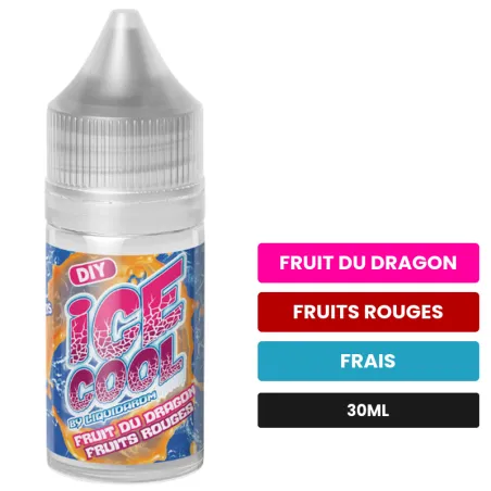 Arome concentre Fruit du Dragon Fruits Rouges de Liquidarom, 30 ml, saveurs fruit du dragon, fruits rouges et frais.