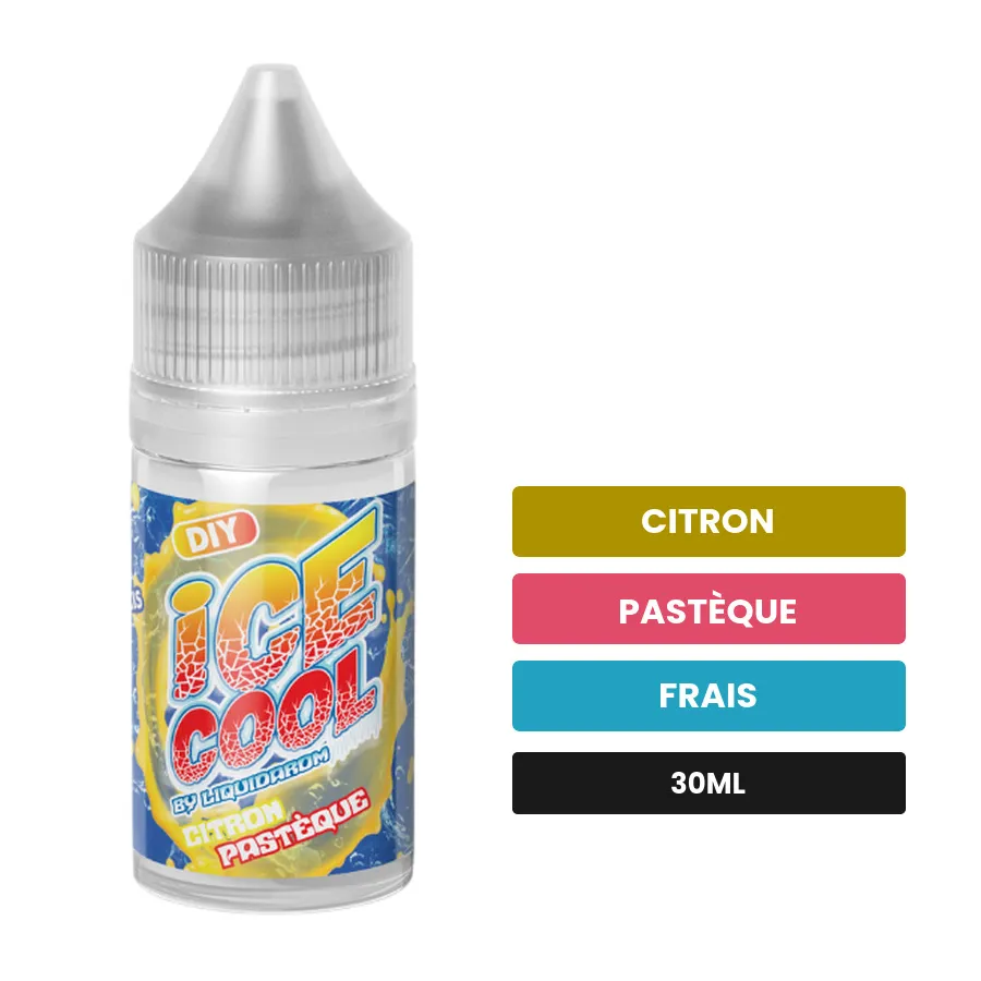 Arome concentre Citron Pastèque de Liquidarom, 30 ml, saveurs citron, pastèque et frais.