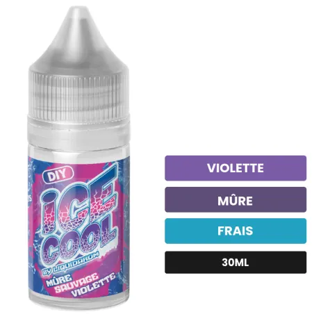 Arome concentre Mûre Sauvage Violette de Liquidarom, 30 ml, saveurs violette, mûre et frais.