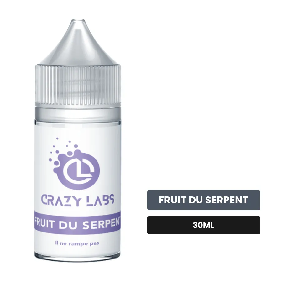 Arome concentre Fruit du Serpent de Crazy Labs, 30 ml, saveur fruit du serpent, sans nicotine — arôme à diluer de nicotine.
