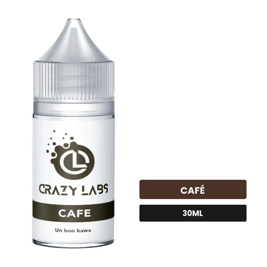 Arome concentre Café de Crazy Labs, 30 ml, saveur café, sans nicotine — arôme à diluer de nicotine.