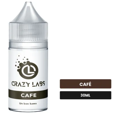 Arome concentre Café de Crazy Labs, 30 ml, saveur café, sans nicotine — arôme à diluer de nicotine.