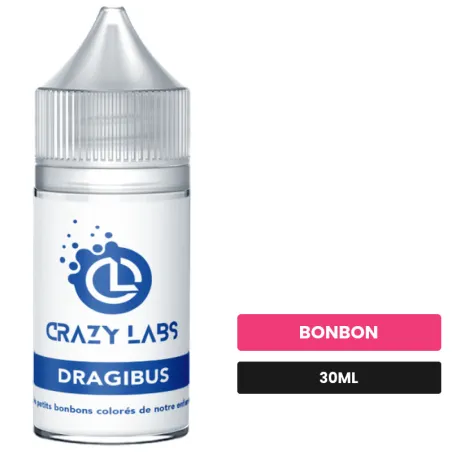 Arome concentre Dragibus de Crazy Labs, 30 ml, saveur bonbon, sans nicotine — arôme à diluer de nicotine.