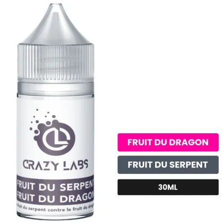 Arome concentre Fruit du Serpent Fruit du Dragon de Crazy Labs, 30 ml, saveurs fruit du dragon et fruit du serpent, sans.