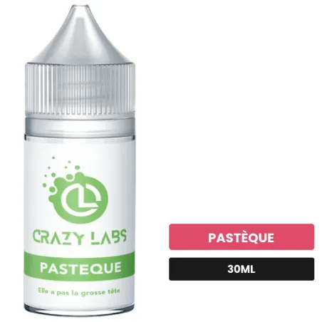 Arome concentre Pastèque de Crazy Labs, 30 ml, saveur pastèque, sans nicotine — arôme à diluer de nicotine.