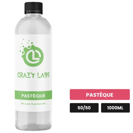 E-liquide Pastèque de Crazy Labs, 1000 ml, saveur pastèque, sans nicotine de nicotine.
