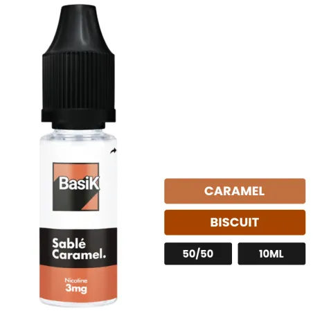 E-liquide Sablé Caramel de Cloud Vapor, 10 ml, saveurs caramel et biscuit.