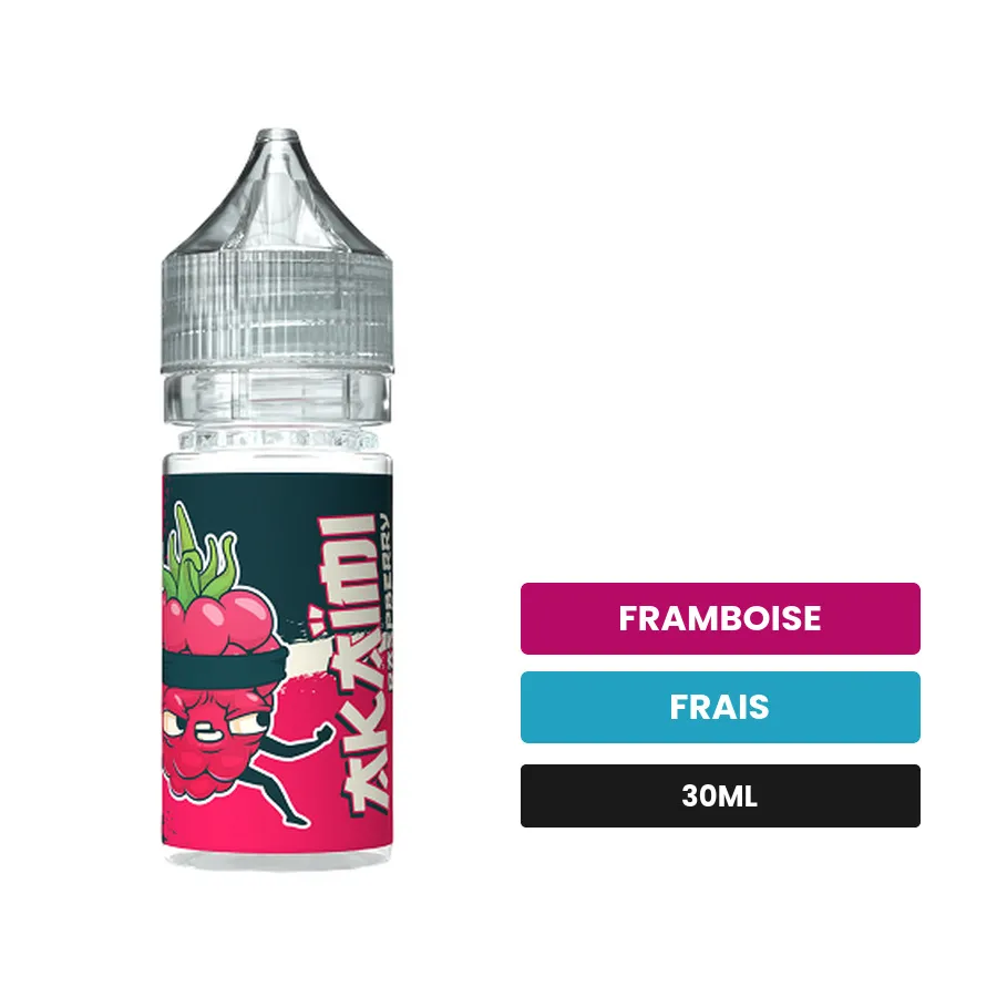 Arome concentre Akaimi de Cloud Vapor, 30 ml, saveurs framboise et frais.