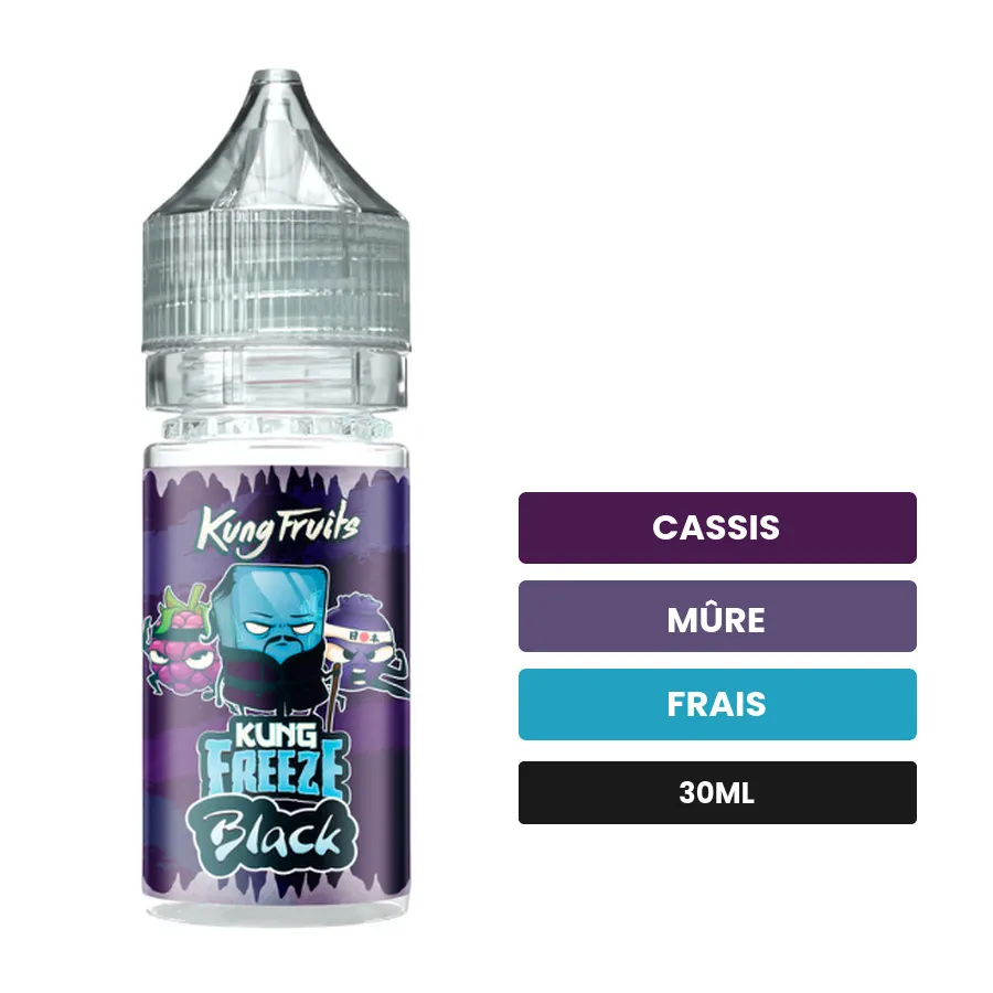 Arome concentre Black de Cloud Vapor, 30 ml, saveurs cassis, mûre et frais.