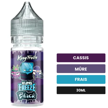 Arome concentre Black de Cloud Vapor, 30 ml, saveurs cassis, mûre et frais.