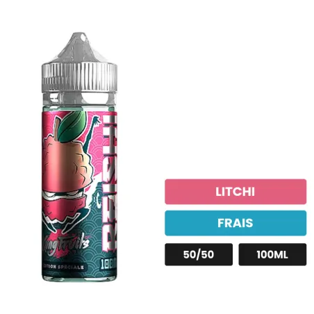 E-liquide Reishi de Cloud Vapor, 100 ml, saveurs litchi et frais.