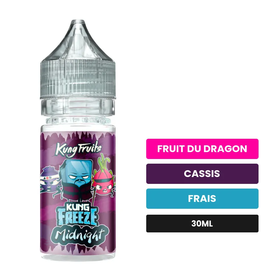 Arome concentre Midnight de Cloud Vapor, 30 ml, saveurs fruit du dragon, cassis et frais.