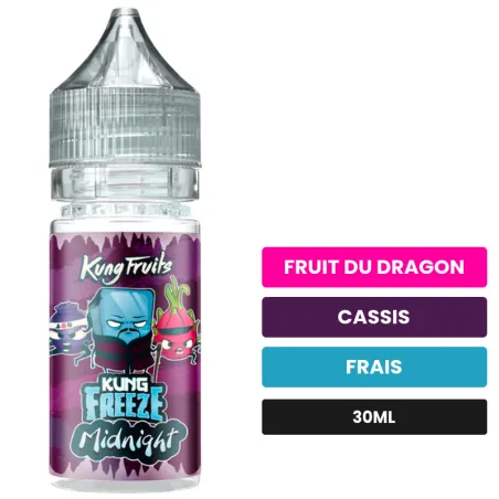 Arome concentre Midnight de Cloud Vapor, 30 ml, saveurs fruit du dragon, cassis et frais.