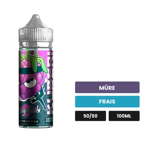 E-liquide Kuberi de Cloud Vapor, 100 ml, saveurs mûre et frais.