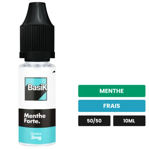 E-liquide Menthe Forte de Cloud Vapor, 10 ml, saveurs menthe et frais.