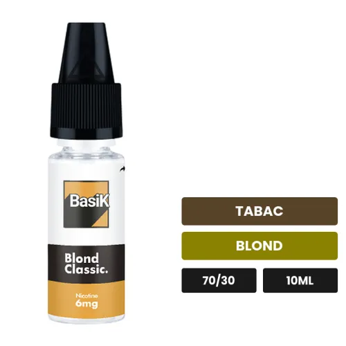E-liquide Blond Classic de Cloud Vapor, 10 ml, saveurs tabac et blond.