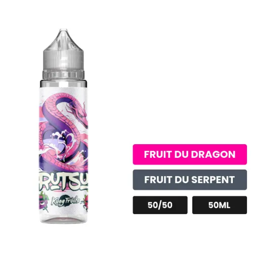 E-liquide Ryuberi de Cloud Vapor, 50 ml, saveurs fruit du dragon et fruit du serpent.