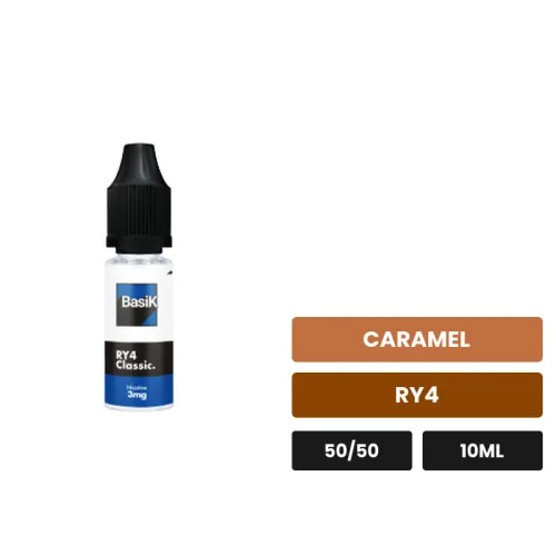 E-liquide RY4 Classic de Cloud Vapor, 10 ml, saveurs caramel et ry4.