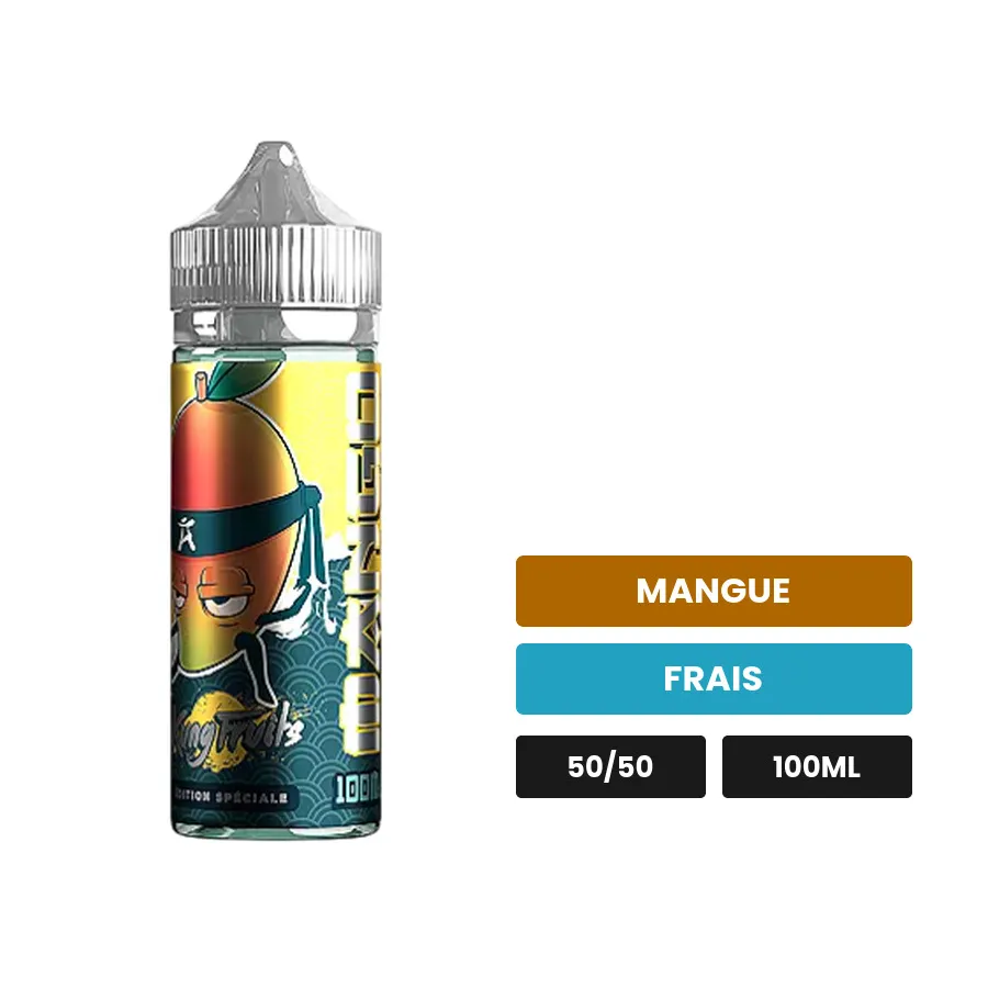 E-liquide Mango de Cloud Vapor, 100 ml, saveurs mangue et frais.