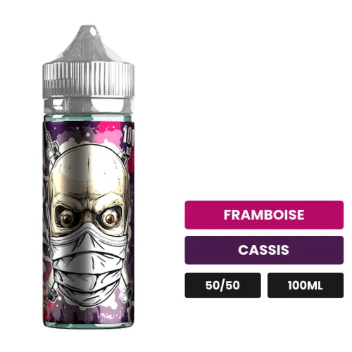 E-liquide Antidote de Cloud Vapor, 100 ml, saveurs framboise et cassis.