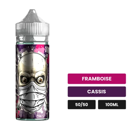 E-liquide Antidote de Cloud Vapor, 100 ml, saveurs framboise et cassis.