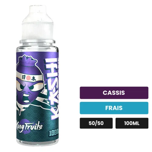 E-liquide Kashi de Cloud Vapor, 100 ml, saveurs cassis et frais.