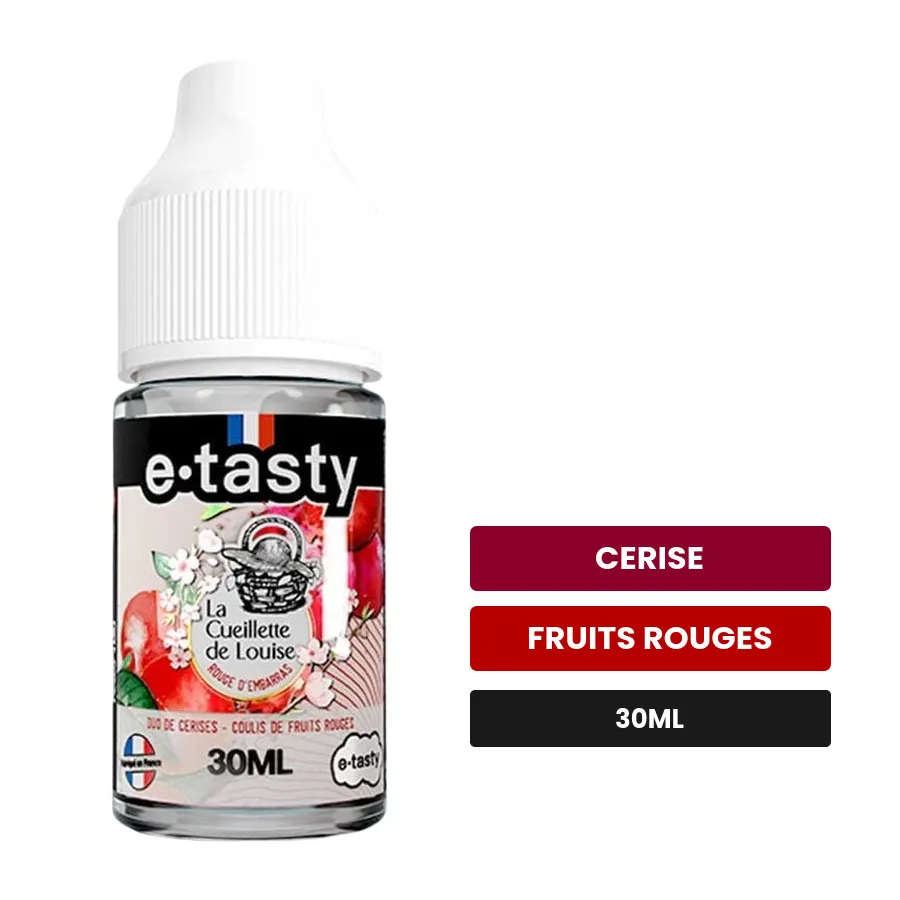 Arome concentre Rouge D'embarras d'E.Tasty, 30 ml, saveurs cerise et fruits rouges, sans nicotine — arôme à diluer de.