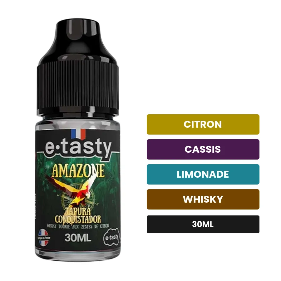 Arome concentre Japurá Conquistador d'E.Tasty, 30 ml, saveurs citron, cassis, limonade et 1 autre, sans nicotine — arôme à.