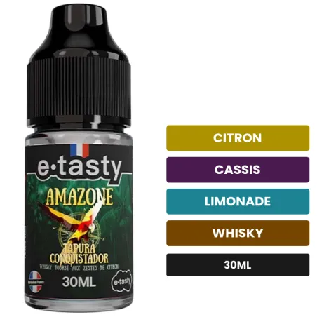 Arome concentre Japurá Conquistador d'E.Tasty, 30 ml, saveurs citron, cassis, limonade et 1 autre, sans nicotine — arôme à.