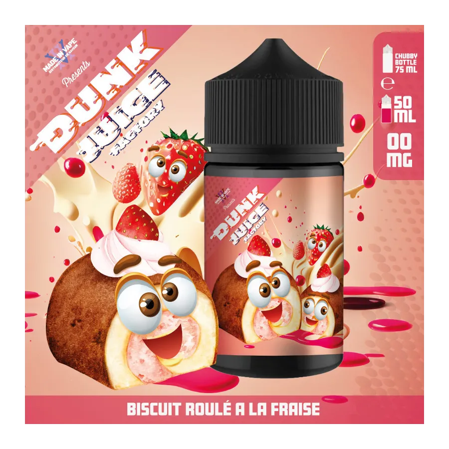 Biscuit Roulé À La Fraise Dunk Juice Factory