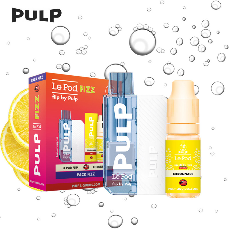 Starter kit Fizz Citronnade 10ml - Pod Flip by Pulp