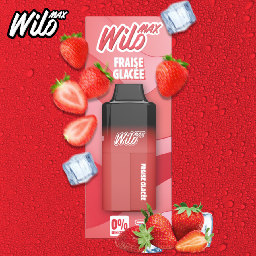 Kit Wilo Max Fraise Glacée 3000 puffs 2+10ml - Wilo Max