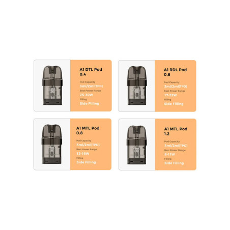 Pod de remplacement A1 3ml (0.4/0.6/0.8/1.2) - Nevoks (pack de 3)