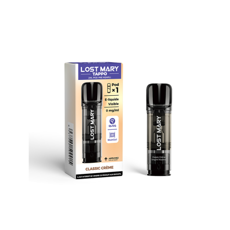 Pod Pré-rempli Tappo Classic Crème 2ml - Lost Mary